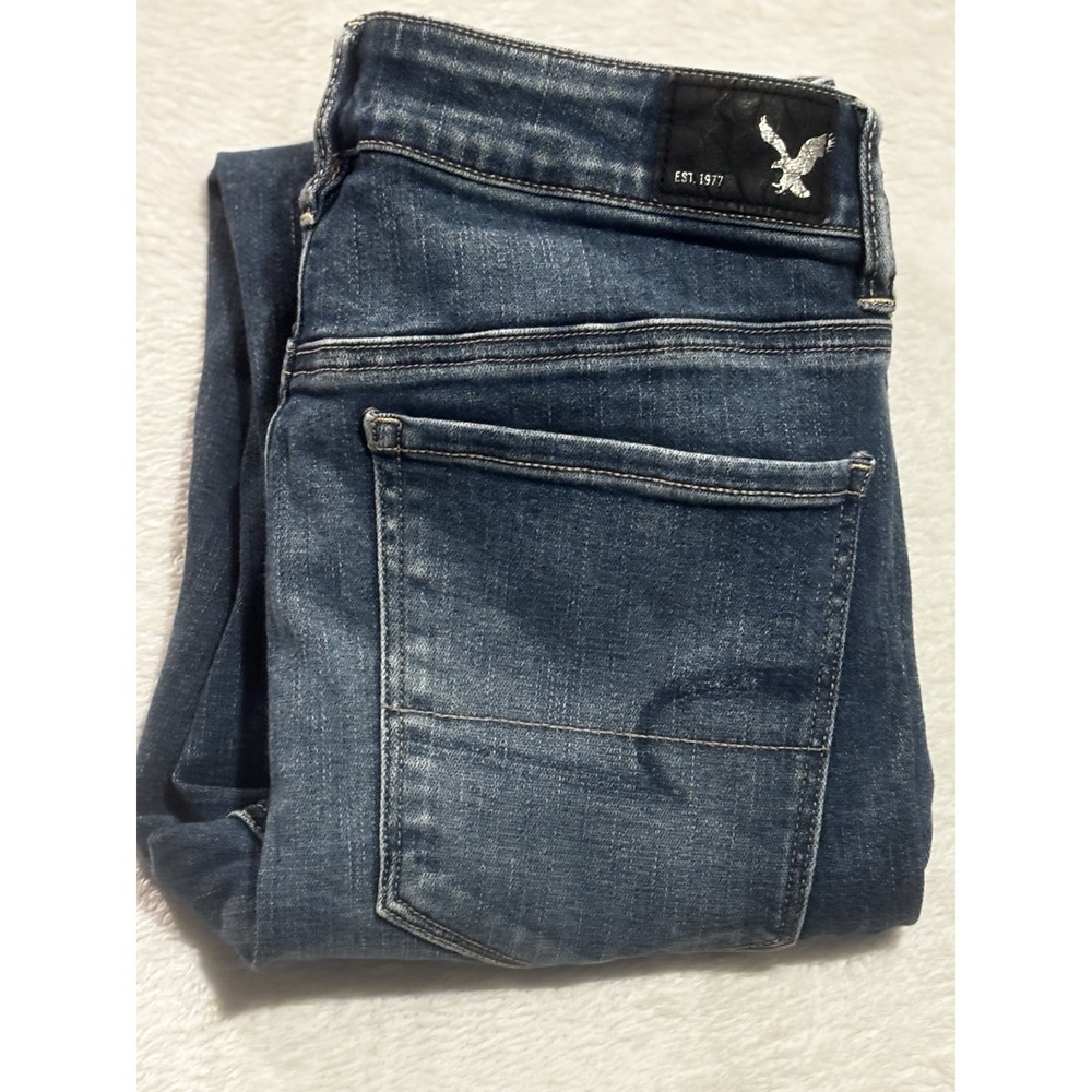American Eagle Jeans Women's 6 Hi Rise Jegging Super Stretch Blue